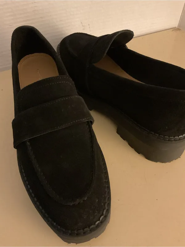 & Other Stories women Black Suede Platform Loafer shoes US 10 - Image 2