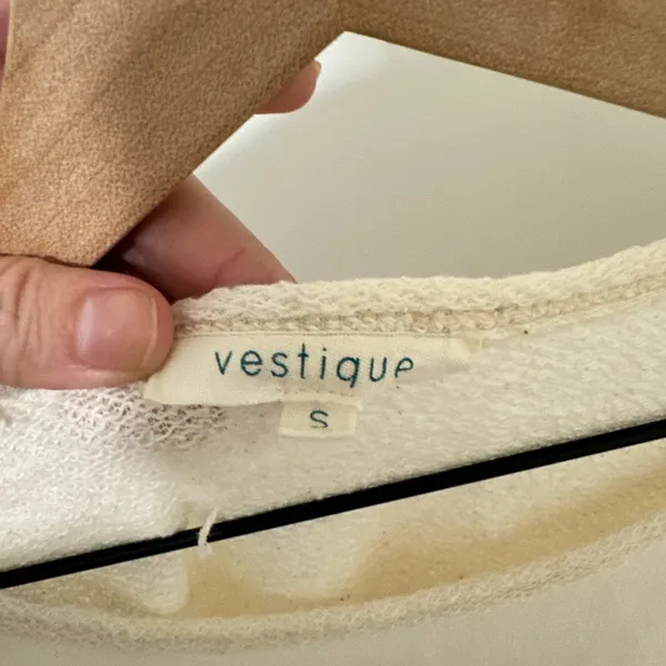 VESTIQUE |‎ Ivory Knit Quarter Sleeve Top - Image 3