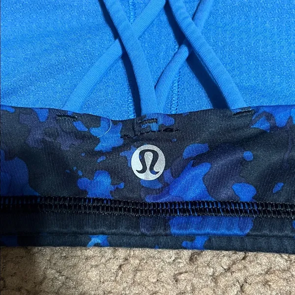 Lululemon Free to Be Sports Bra Strappy Dandy Digie‎ Porcelaine Black 6 - Image 5