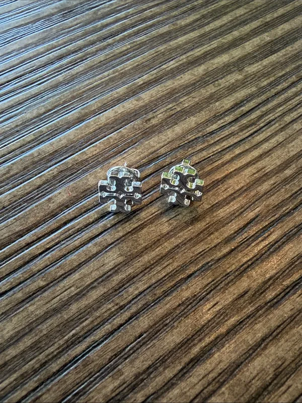 Tory Burch Icon Stud Earrings Silver Tone - Image 2