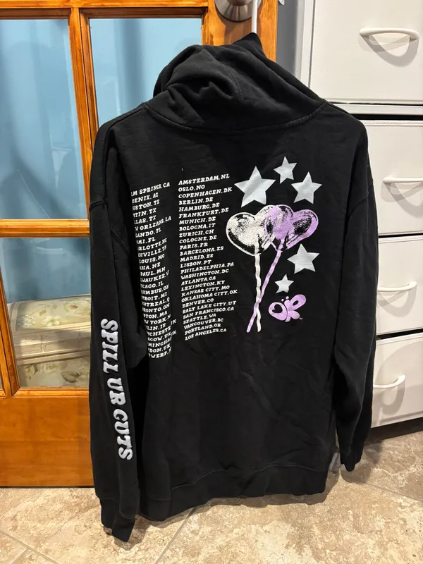 Olivia Rodrigo Guts Tour Sweatshirt Black Size L - Image 2
