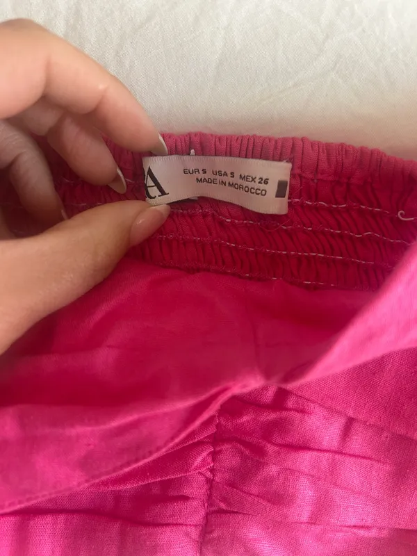 ZARA Pink Bandeau Crop Top - Image 2