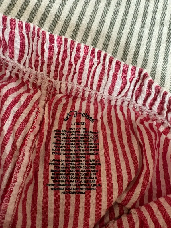 Striped Shorts Red Size XS - Image 3