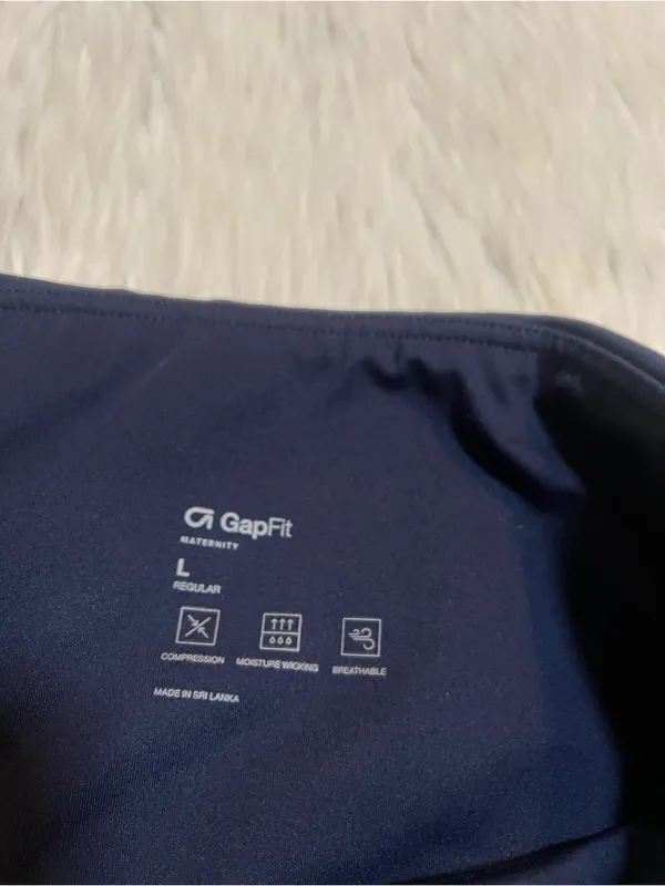 Gap Fit Women's Size Large Regular Maternity Leggings Compression Navy Uniform - Image 9