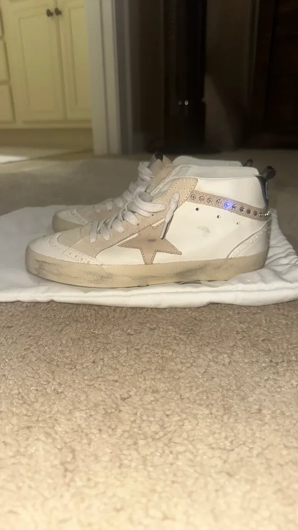 Golden Goose Mid-Star 36 Cream & White - Image 4