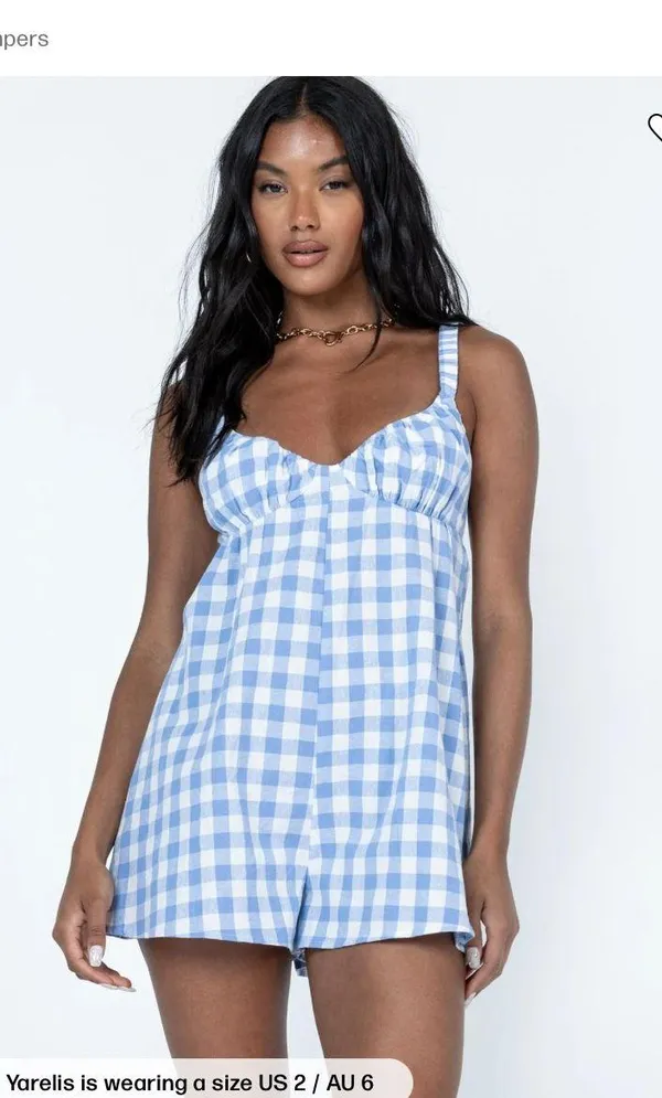 Princess Polly Gingham Romper - Image 2