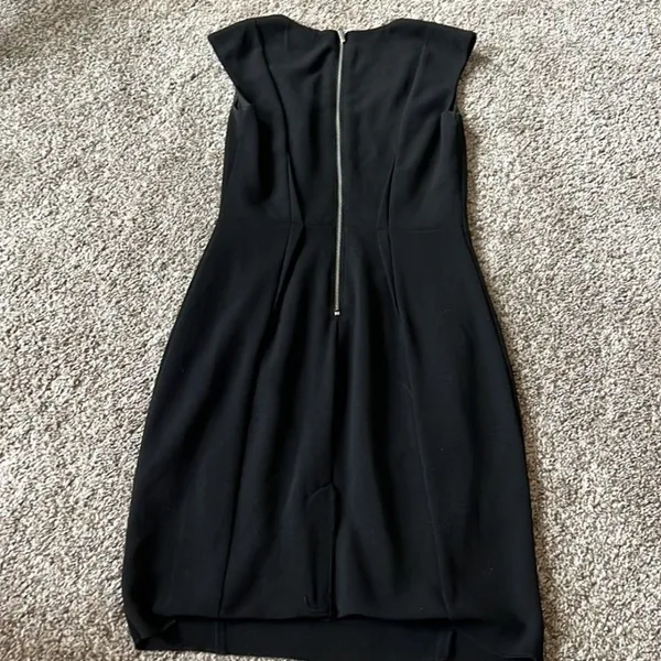H&M Black dress with silver zipper - Image 4