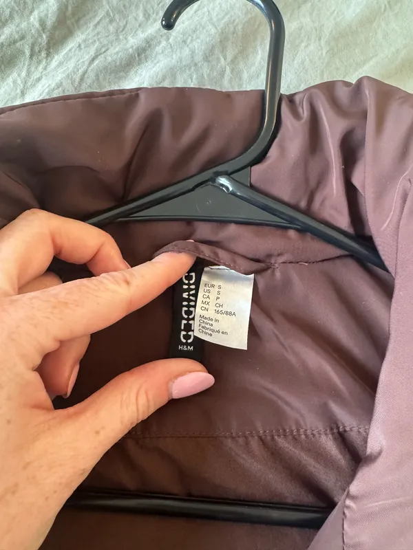 H&M Cropped Puffer Jacket in Chocolate - Image 5