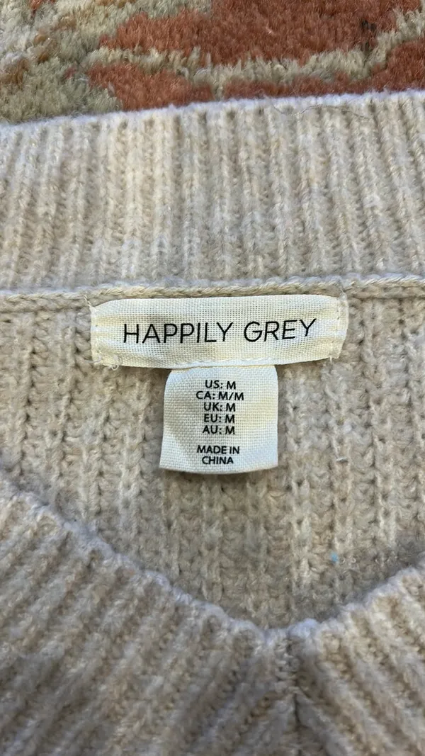Happily Grey Oatmeal Cozy Sweater - Image 2
