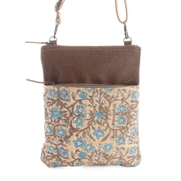NWT Western Canvas and Leather San Ysidro Falls Small Crossbody Bag - Image 2