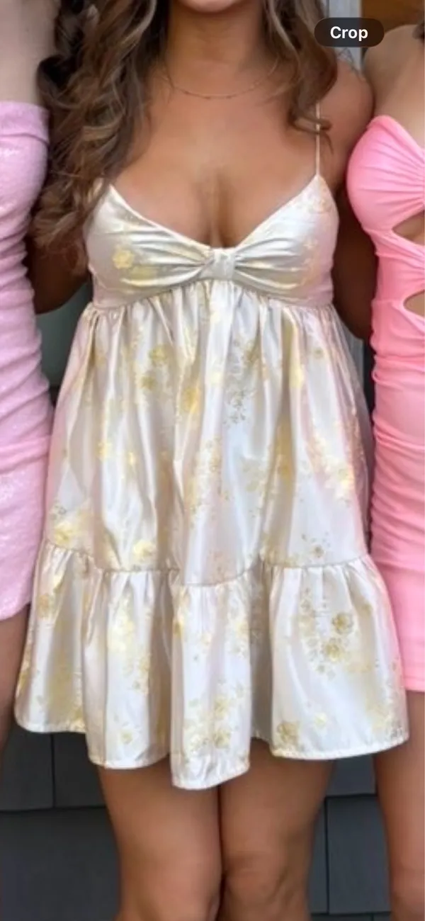 Lucy in the Sky Mini Dress gold - Image 2