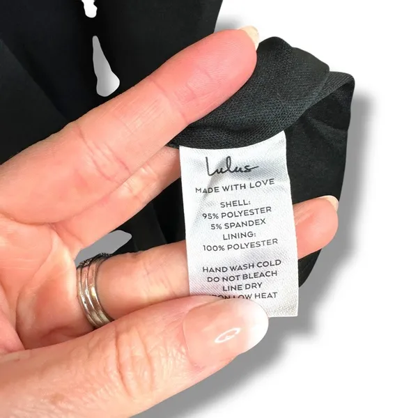 NEW Lulus Melora Black Crepe Bodycon Mermaid Sleeveless Flared Maxi Dress Medium - Image 10