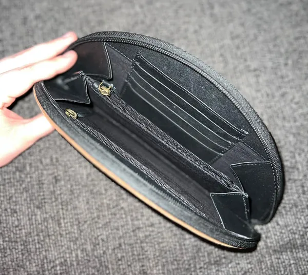 Myra Bags Genuine cowhide and leather wallet clutch. - Image 3