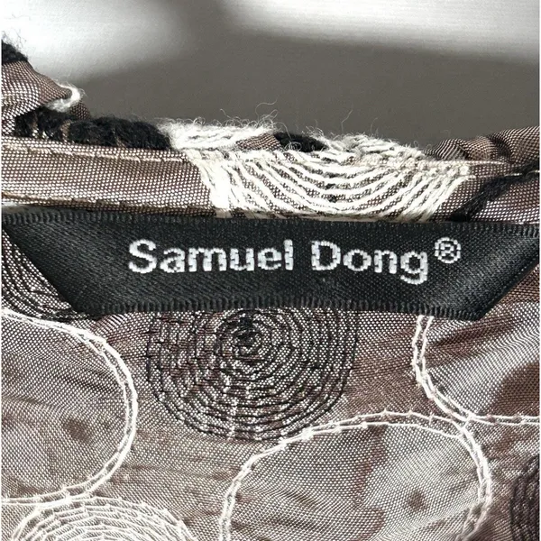 Vintage Samuel Dong Blazer‎ Jacket Womens Ruffle Embroidered Avant-garde L / X - Image 11