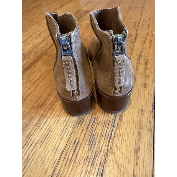 Dolce Vita Boots Womens Size 6 Suede Ankle Zip Tucker Saddle Block Heel Shoes - Image 5