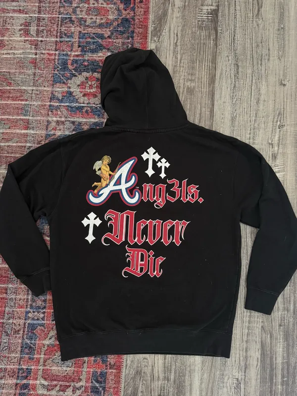 atlanta braves hoodie Black Size L - Image 3