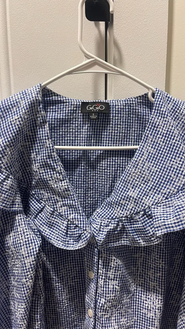 Blue puff sleeve top - Image 2
