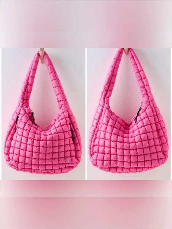 NWT Free People FP Movement Quilted Carryall Bag - bubblegum pink - One Size - Image 2