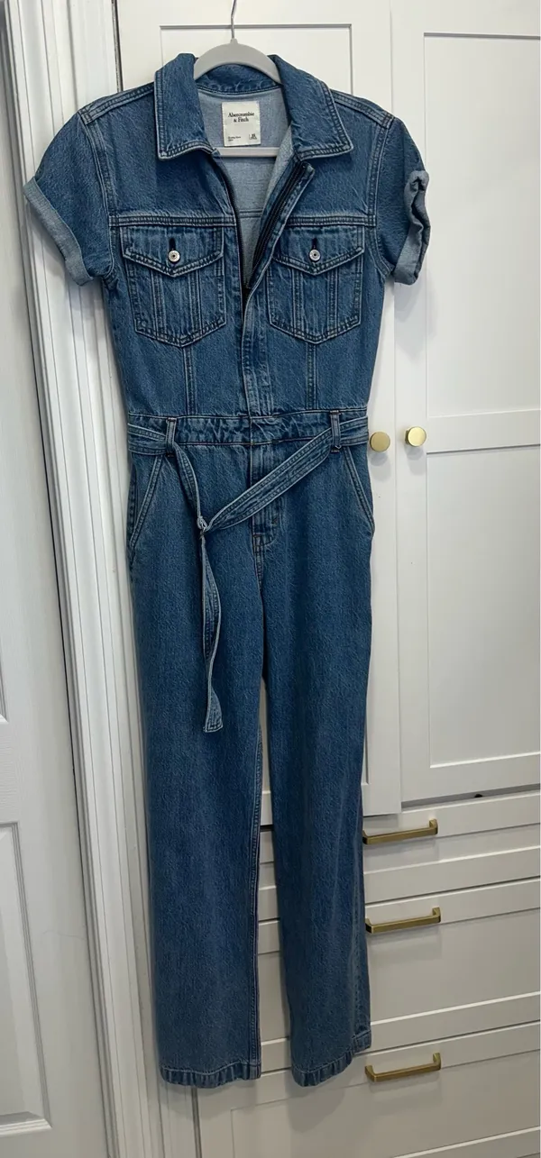 Abercrombie Relaxed 90s Denim Jumpsuit - Image 3