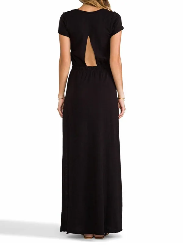 FP Beach Women’s Andrina's Long Cut Out High Slit Side Maxi Dress in Black XS - Image 2