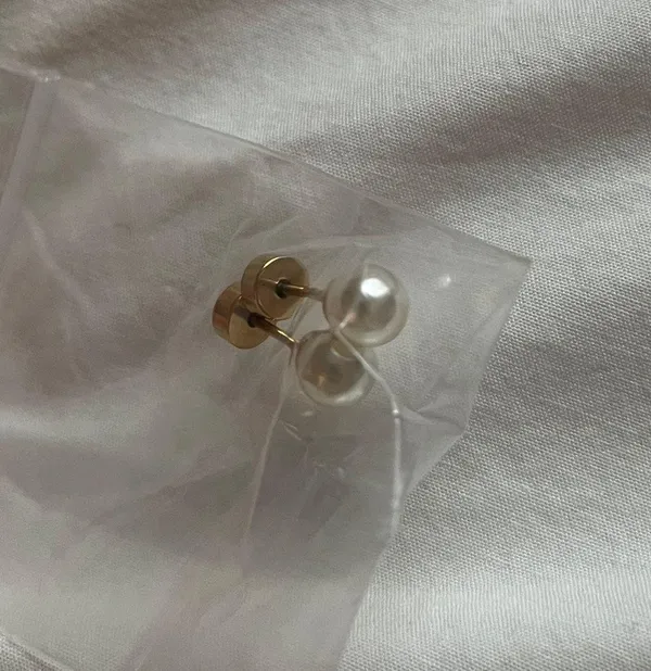 Pearl gold earring - Image 2