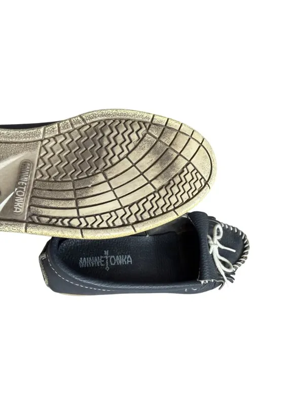 MINNETONKA Blue Leather Loafers Size US 7 - Image 2