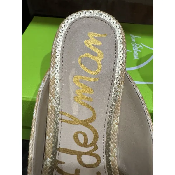 Sam Edelman Womens Linnie Bit Mule Beige Neutral Raffia Size 6.5 Equestrian - Image 5