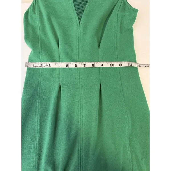 Aiko Green Sleeveless Sheath Dress Women’s Size Small Mesh Work‎ Career Cocktail - Image 10