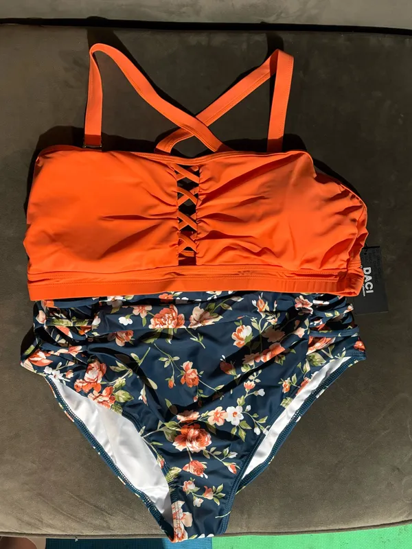 NWT Daci Women’s Two Piece Lace Up Bikini | Size: 18W - Image 5