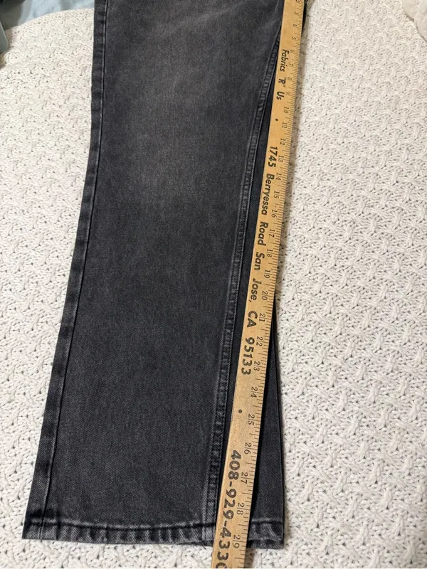 New We the Free Xena High Rise Slim Straight 32 Dark Gray Denim Jeans Womens - Image 10