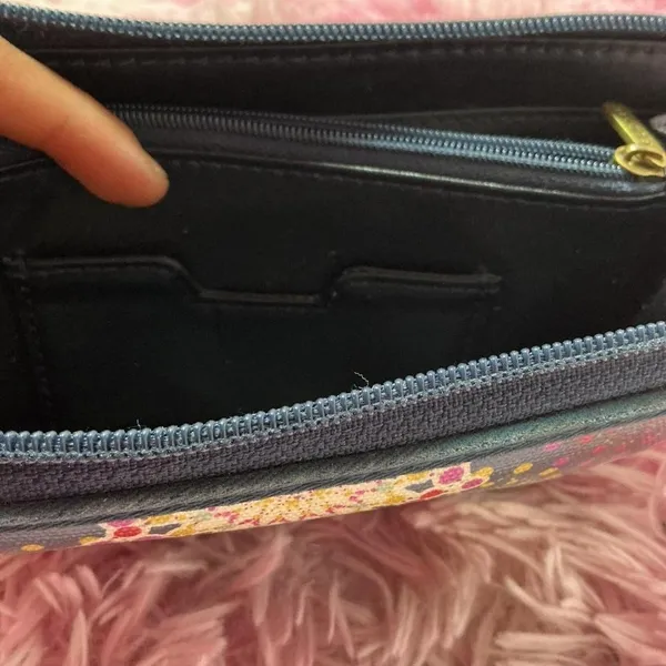 Fossil Wallet Floral Print Zip‎ Around Clutch Organizer - Image 5