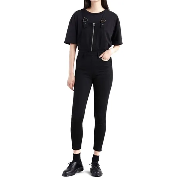 Levi’s Sexy Soft Black Denim Skinny Fit Overalls Size‎ 26 Size 2 - Image 3