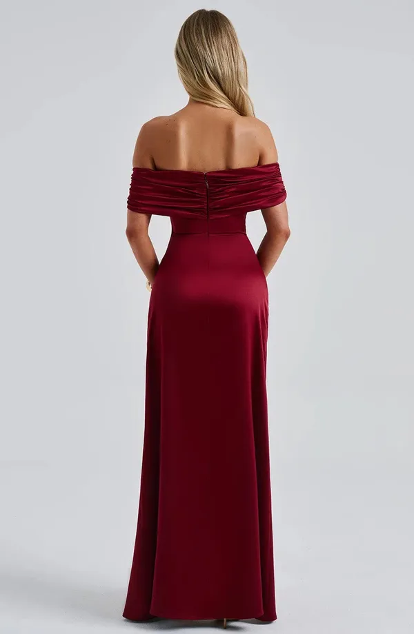 Gwendolyn Maxi Dress - Burgundy - Image 2