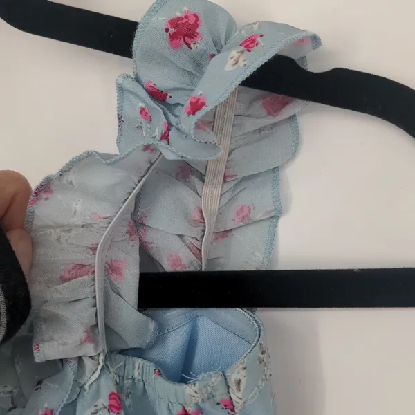 Superdown Revolve Sky Blue Floral Mini Dress Size Small Off The‎ Shoulder Girly - Image 13