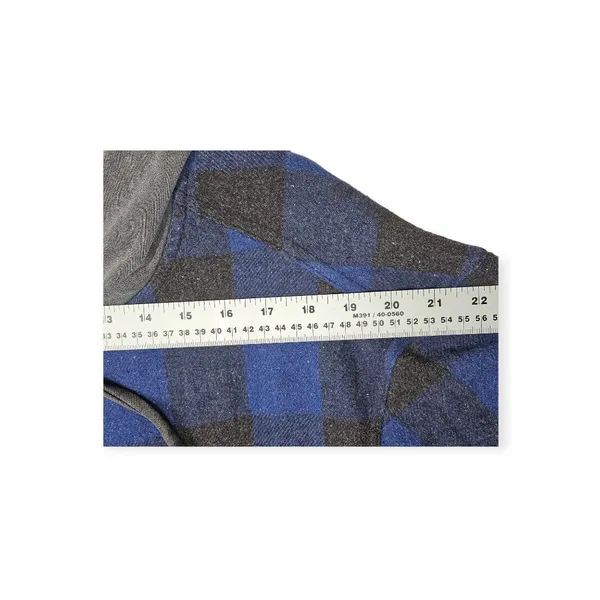 NWT Oli & Hali Oversized Plaid Hooded Button Down Shacket S Blue Gray Shirt Jack - Image 4