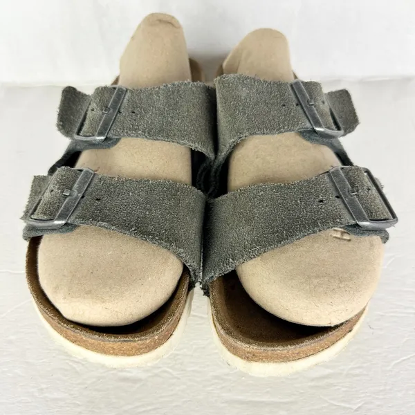 Birkenstock Women's Arizona Suede Leather Sandals Size 7 Grey - Image 5