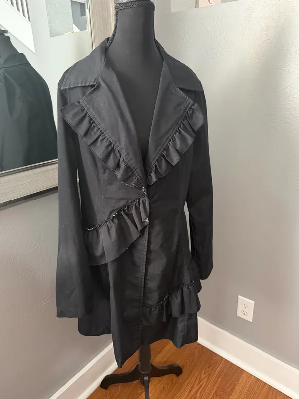 Starling x Anthropologie Victorian Steampunk Dark Romantic Goth Ruffle Jacket XL. - Image 2