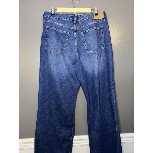 Aeropostale High Rise Wide Leg Jeans Womens Size 18 Medium Wash Blue Relaxed - Image 4