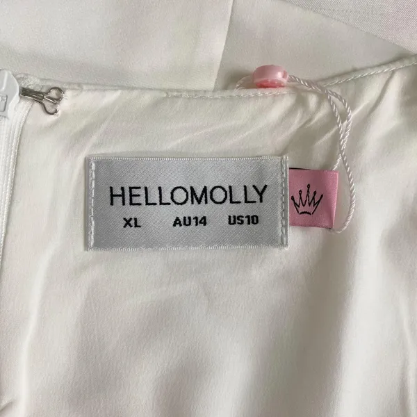 NWT Hello Molly Exclusive Sophisticated Icon Mini Dress White XL - Image 6
