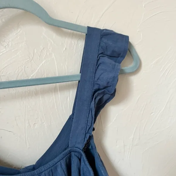 NWT American Eagle cropped blue ruffle top size M - Image 10