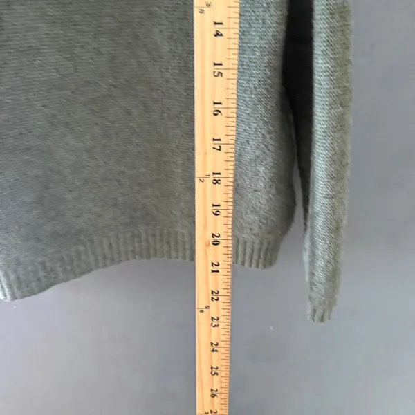 Korye‎ Womens Olive Green Hooded V-Neck Knit Sweater Casual Outdoors Small - Image 6