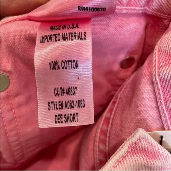 AGOLDE Dee Super High Rise Pink Potion Cut Off‎ Jean Shorts size 26 - Image 9
