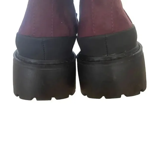 Nordstrom Rack Bellamy Faux Suede Chelsea Boots Wine Womens 8.5 Waterproof - Image 12