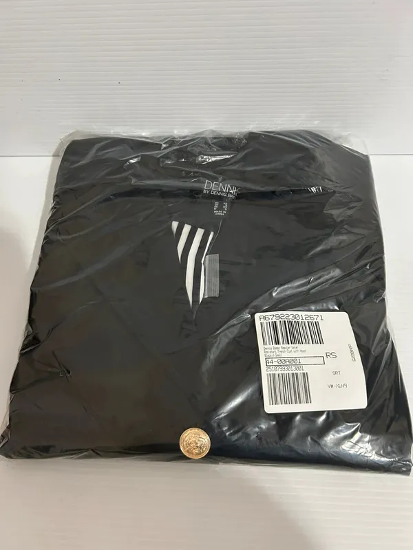 dennis by dennis basso water resistant trench coat with hood black size xs - Image 2