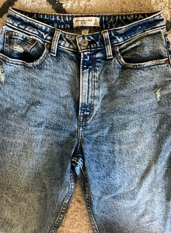 Abercrombie Curve Love Dark Wash Jeans - Image 3