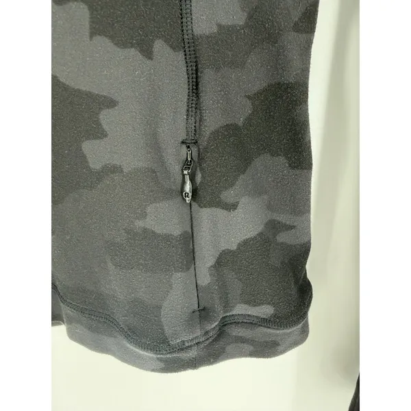Lululemon Its Rulu Run Half Zip Heritage 365 Camo Deep Coal‎ Multi Pullover Sz 4 - Image 5