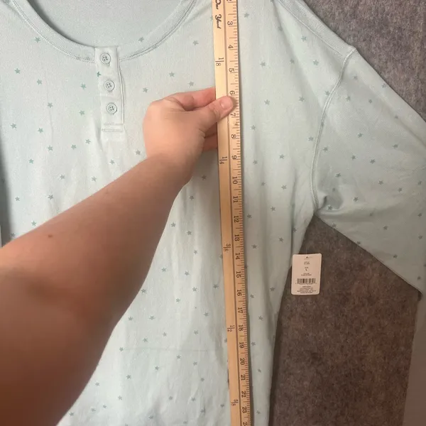 LOFT Sleep Woman’s Large Mint Green‎ Dot Long-Sleeve Pajama Set New - Image 10