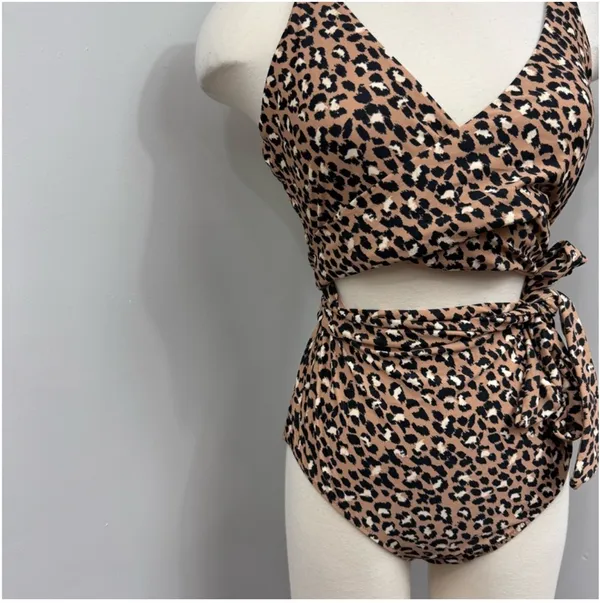 Aerie Brown Animal Print‎ One Piece Swimsuit - Image 3
