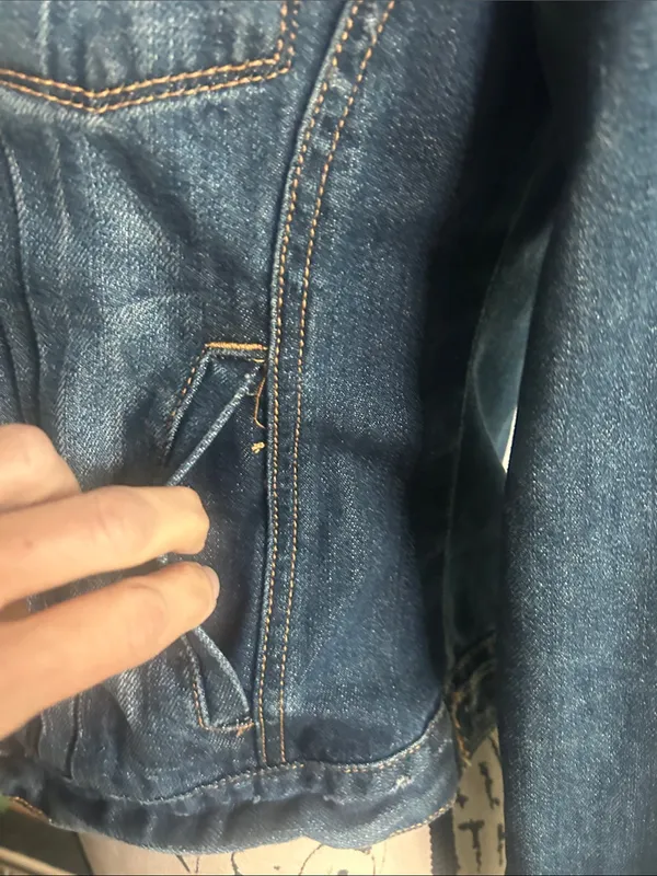 GAP 1969 Distressed Denim Jacket Size XS - Image 6