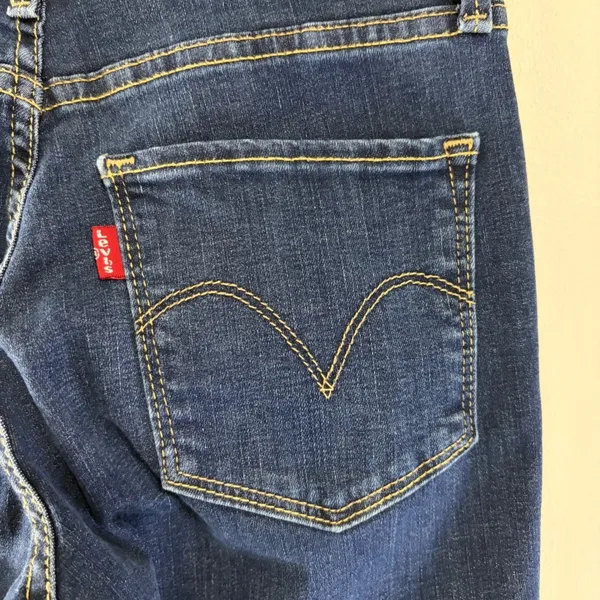 Levis Classic Mid Rise Skinny Jeans Womens 2 Dark Wash Blue Denim‎ Pants - Image 9